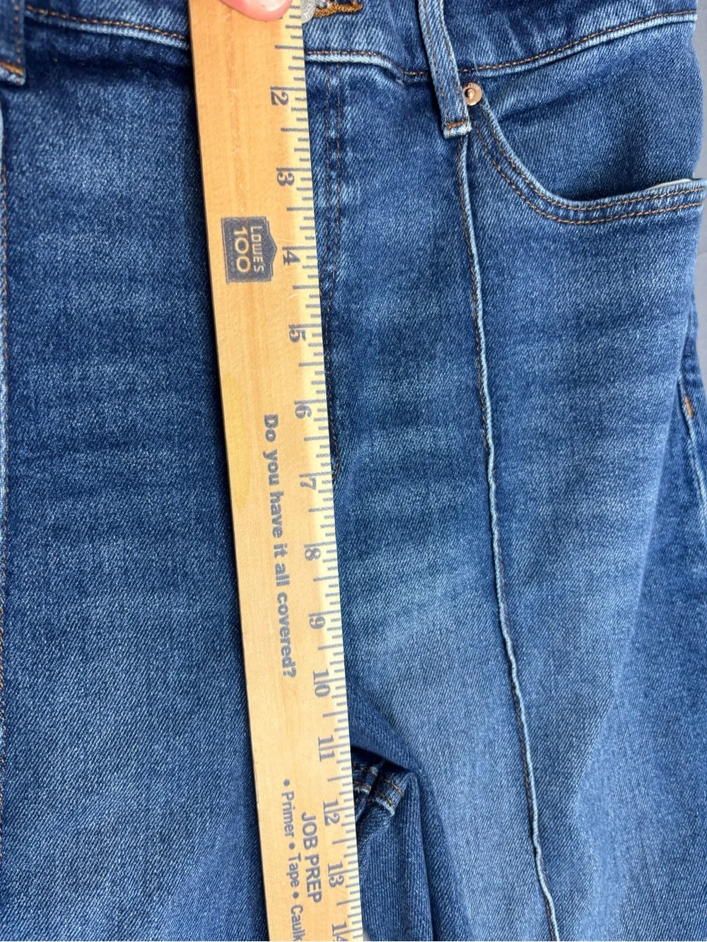 LOFT Womens Jeans 30 10 High Rise Front Seam Slim Straight Ankle Medium Wash